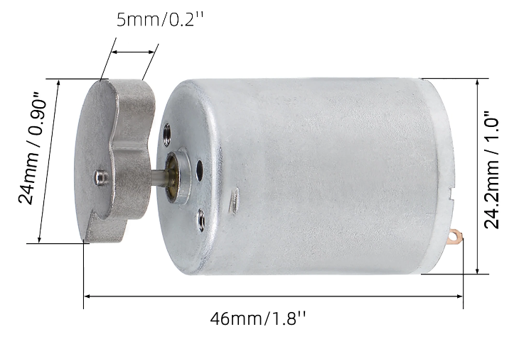 370 Motor 12 Volt DC Vibration Motor 6000RPM High Torque Vibrating Electric Motor