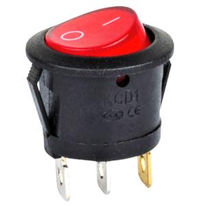 Quality Car Dash Boat Rocker Switch 3 Pin T85 Round Illuminated With Red Green Blue Led Light wholesale