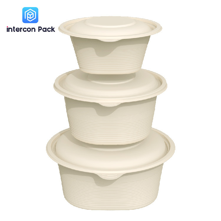 Corn Starch Degradable Lunch Box Eco Friendly Packaging Food Grade