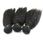 Kinky / Yaki Straight Style Brazilian Human Hair Bundles / Extensions
