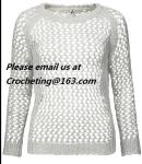 European Fashion Super Beautiful Mixed Colors Ribbed Knit Openwork Crochet