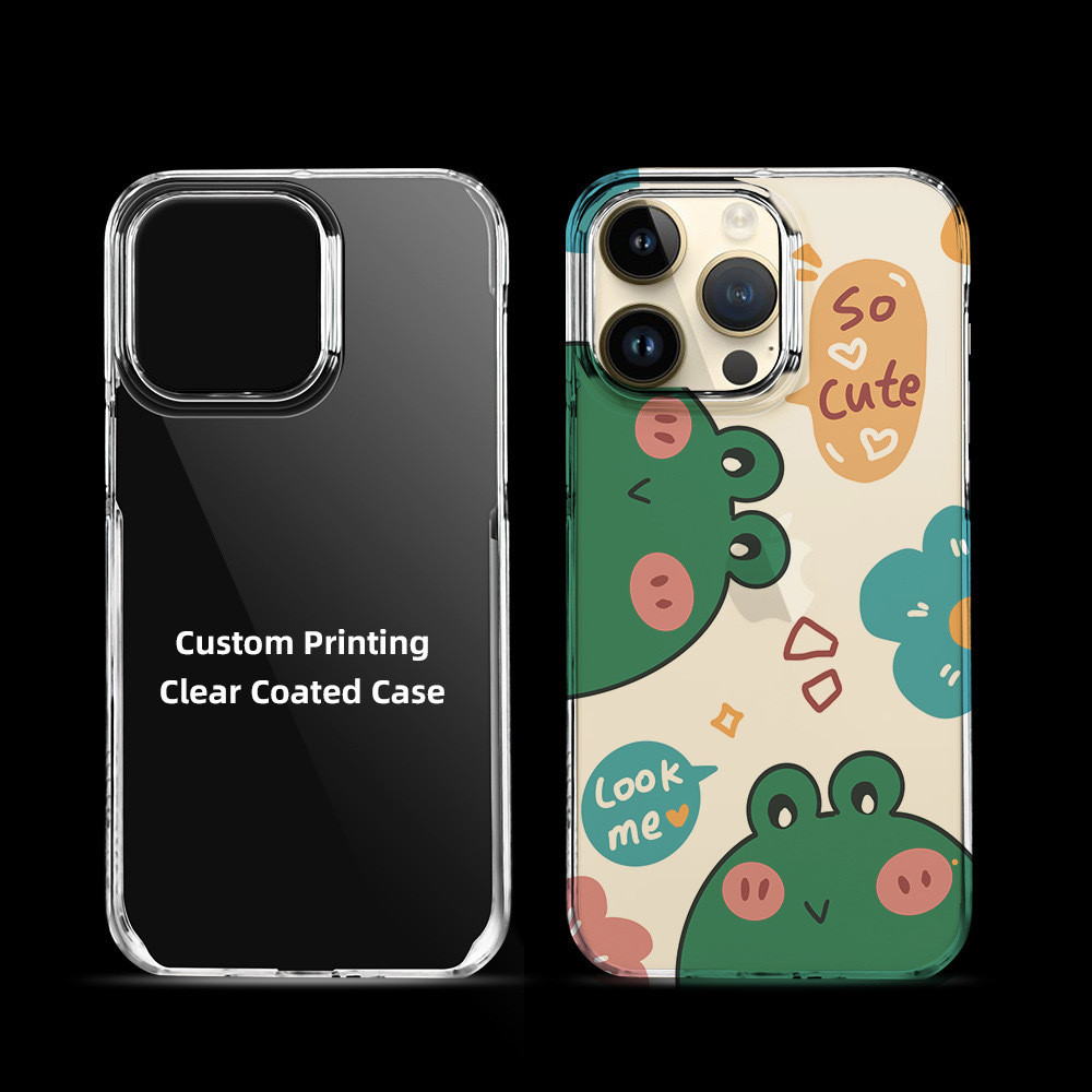 Transparent Shockproof Blank 3D Sublimation PC Coated Phone Case For IPhone 14 15 16
