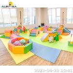 300x400cm Indoor Soft Playground Equipment , Children Rainbow Soft Play Climber