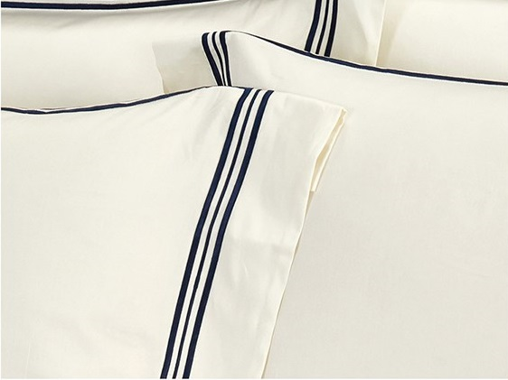 Elegant Home 60s Pure Cotton Customized Hotel Bedding Set with YARN DYED Pattern