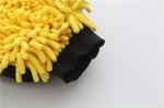 yellow/grey color microfiber plush chenille car cleaning detailing house
