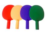 Green Outdoor Table Tennis Racket Plastic Weather Shock Resistant For Children