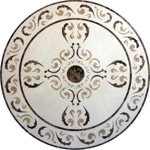 Quality Round Mosaic Marble Floor Medallions Polished Solid Surface Sgs Standard wholesale