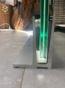 Quality Powder-Coated Aluminum Glass Fence With Tempered Panels For Outdoor Safety wholesale