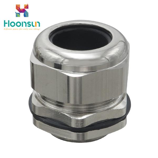 Strengthened Type Nickel Plated Brass Cable Gland , Waterproof Cable Gland