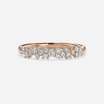 0.21 Carats Prong Seeting Lab Created Diamond Platinum Ring