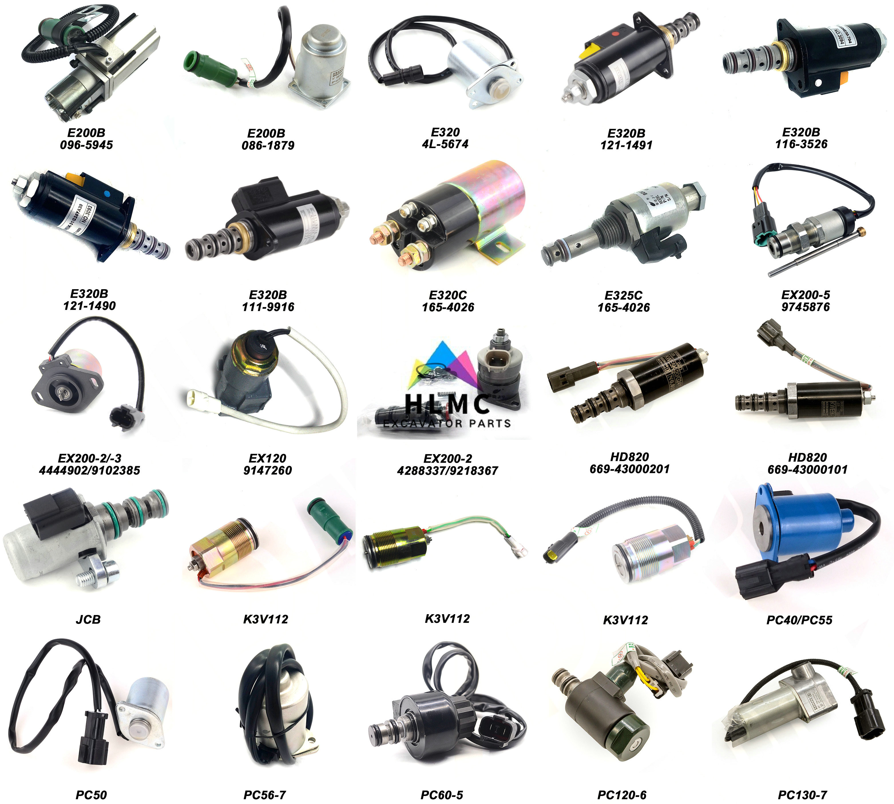 Excavator Replacement Parts KT320B/C Protective Lock Solenoid Valve 121-1491 KWE5K-31/G24D For 320B 320C