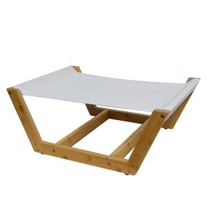 Quality OEM Bamboo Pet Beds Long Faux Fur Dog Bed Frame Wood wholesale
