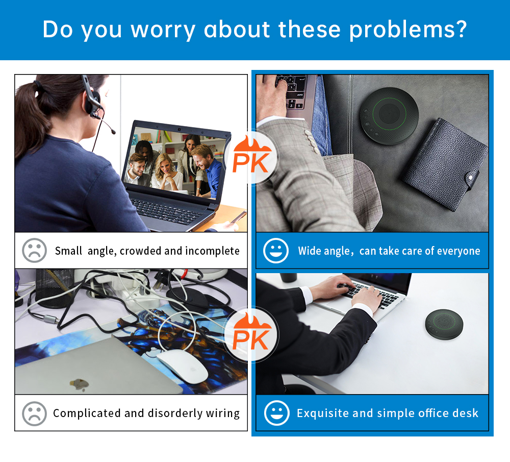 Online Meeting Portable usb&wireless omnidirectional microphone for meeting room conference system equipment
