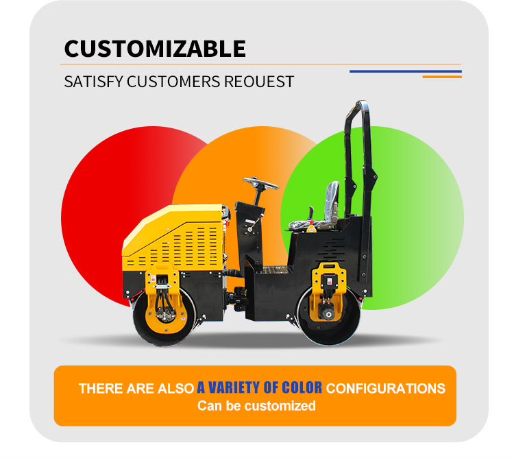 Mini Road Roller 1.5-2.0 Tons Small Vibratory Compactor Steel Wheel Diameter 530X800