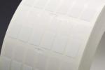8x25-12.5mm Cable Adhesive Label 2mil White Matte Translucent Water Resistant