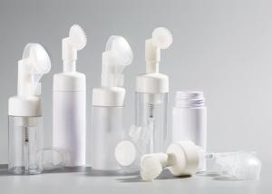 Quality 120ml Foaming Empty Bottle , Foaming Face Wash Bottle With Silicone Brush wholesale