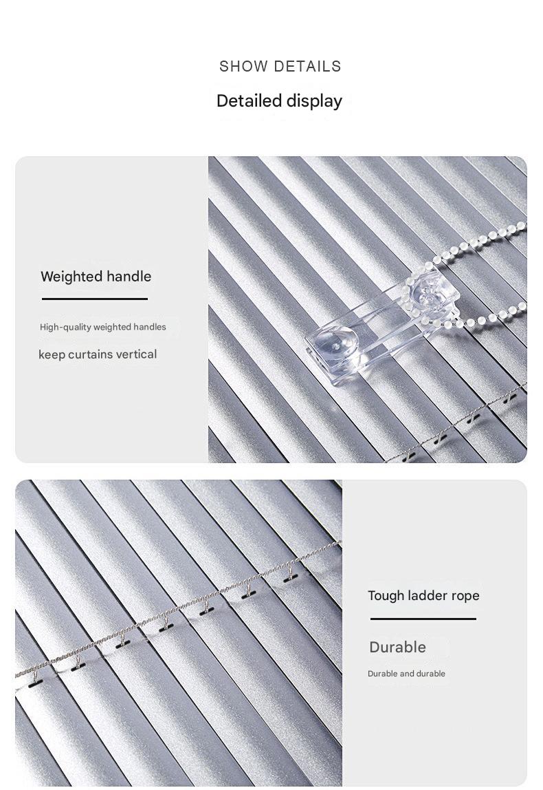 Modern Design Shutters for Waterproof and Antifouling Aluminum Louver Curtain in Toilet Kitchen Balcony Living Room