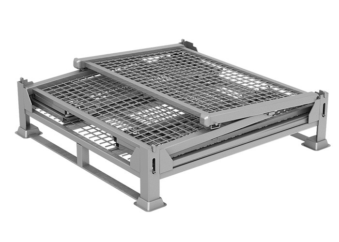 Powder Coated Wire Mesh Storage Stillage Collapsible Medium Duty