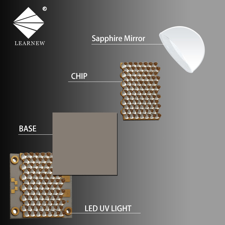 Printer And Curing 35x35MM UV LED Chips 200W 5000mA UVA 365nm With 30DEG