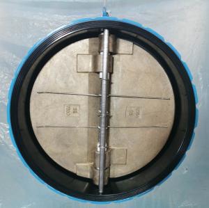 Quality DN80 DI Stainless Steel jis 10k pn16 bs din swing Stop Spring Duo Dual check valves Wafer Butterfly Non-Reurn WCB wholesale