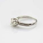 Sterling Silver Round Cubic Zirconia Engagement Ring(R289)