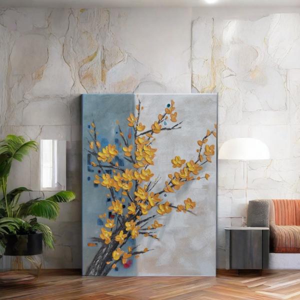 Modern Home Decor Oil Painting Landscape Abstract Textured Canvas Wall Hanging