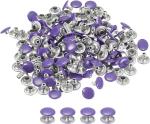 Bright Finish 9mm Double Cap Purple Rivets for Leather Craft Stainless Steel
