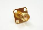 RF Straight SMA Female to Female 18GHz Flange Mount Adapter