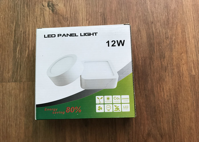 Square Led Slim Panel Light 12w Aluminum Narrow Edge With 90% Lighting Area