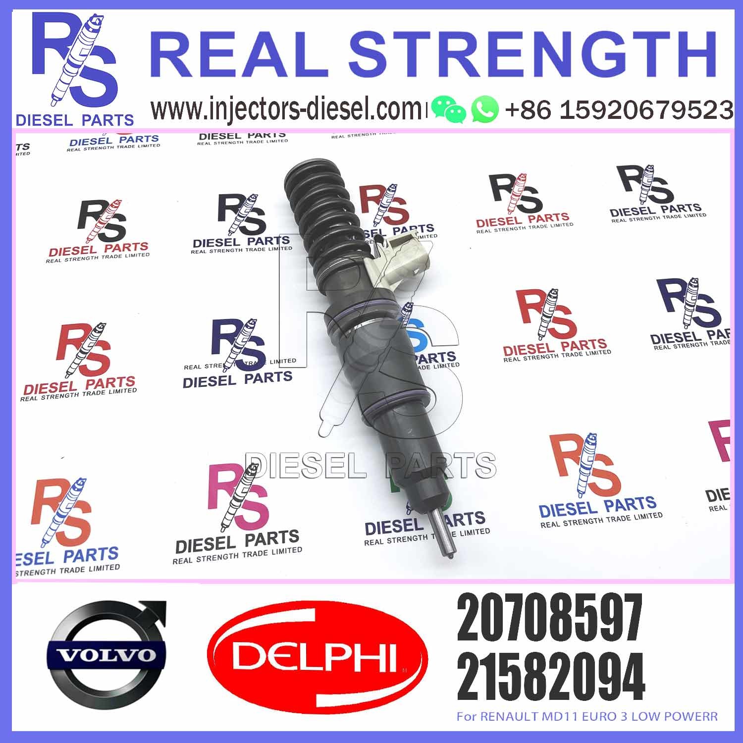 Fuel Injector 21582094 5001867216 7420708597 20708597 BEBE4D04001 For RENAULT MD11 EURO 3 LOW POWER