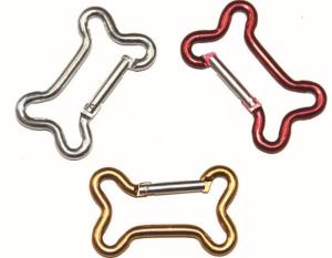 Quality Bone Shaped Assorted Colors Aluminum Snap Hook Aluminum Carabiner wholesale