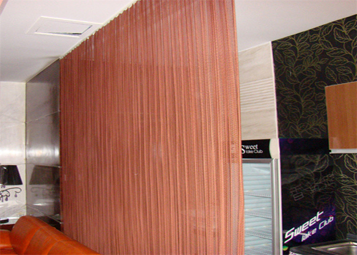 Sliding Architectural Cascade Metal Coil Drapery Space Partition Separator