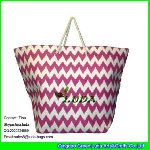 Quality LUDA large chevron red beach bag fashion wholesale china import straw beach bag wholesale