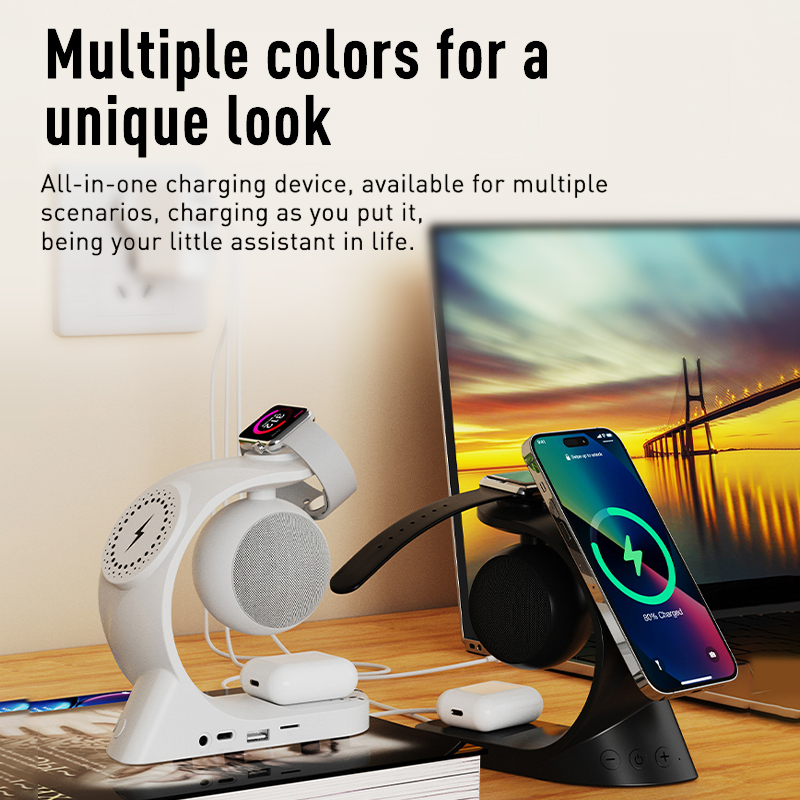 ABS 5 In 1 Multifunction Mini Smart Portable Bluetooth Speakers With 500mAh Battery