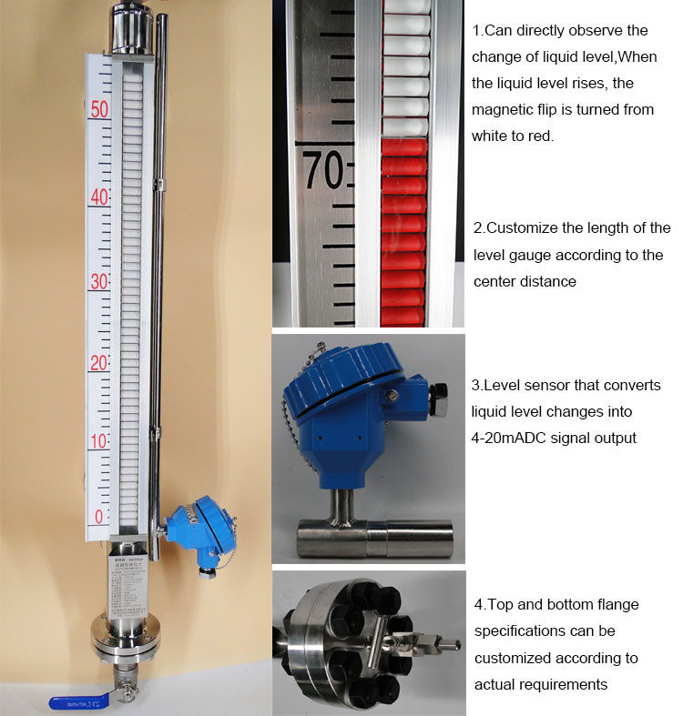 Float Type Magnetic Water Tank Level Gauge Measuring Tool