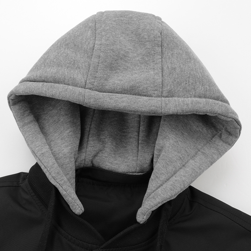 2023 new cross-border hooded detachable single breathable fabric men's baseball jacket