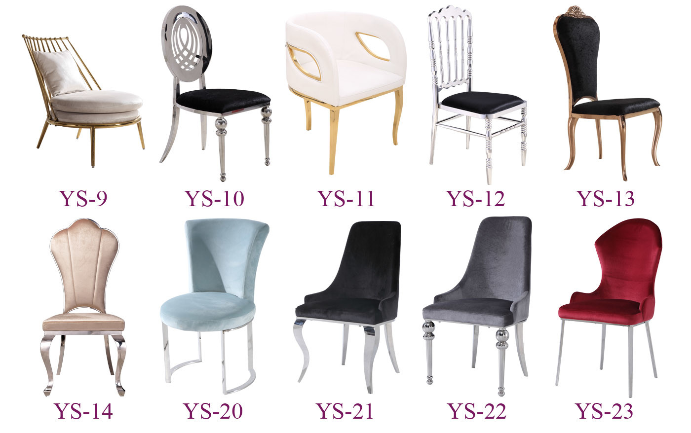 Stainless Steel Wedding Chairs For Event Party in Chinese Factory (YS-10)