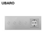 Euro Standard Type 228 4 Gang Touch Switch Socket Combination For Circular