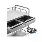 Hospital Surgical Instrument Trolley 840mm Stainless Steel Dressing Trolley 3