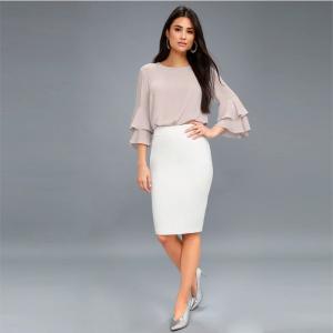 Quality Guangzhou Ladies Clothing Three Quarter Tiered Sleeves Top wholesale
