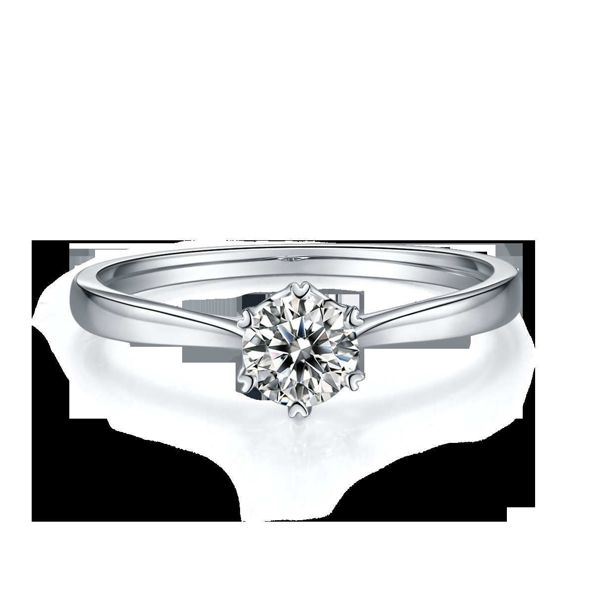0.5ct Shape Hexgonal Lab Diamond Jewelry With Silver Women Ring