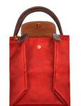 Fashion Foldable Ladies Tote Bags Red Polyester Handbags Promotional