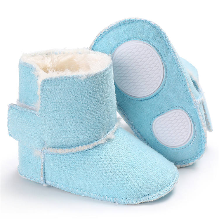 Wholesale Cotton fabric Warm plush 0-18 months Outdoor baby booties