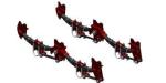 Tandem German BPW Axle Trailer Suspension 70mm Hole 13T 1175mm