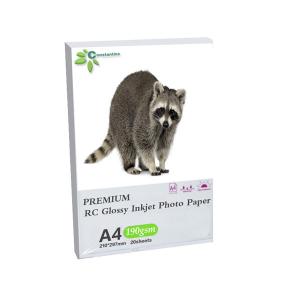 Quality 190gsm RC paper super glossy waterproof photo paper wholesale