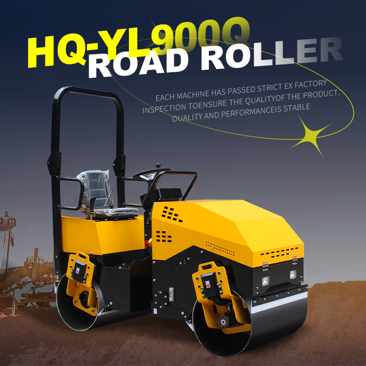 70Hz Excitation Frequency 1.5t Dual Wheel Fully Hydraulic European Standard Engine Road Roller