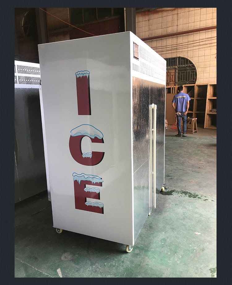 Commercial Ice Merchandiser Stainless Steel Full Automatic Air Cooling Dipping Freezer