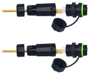 Quality Female To Female RJ45 Waterproof Connector IP68 Panel Mount Coupler wholesale