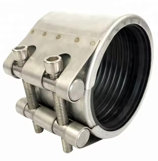 All Stainless Steel HDPE Pipe Coupling Leak Repair Clamp For Straight Pipeline