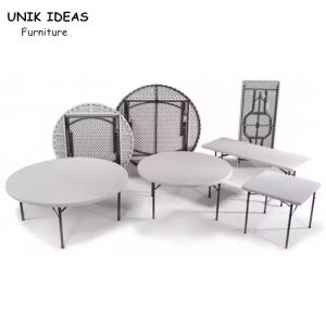 Quality 5ft HDPE Plastic Round Table Foldable Portable For Outdoor Party Event wholesale